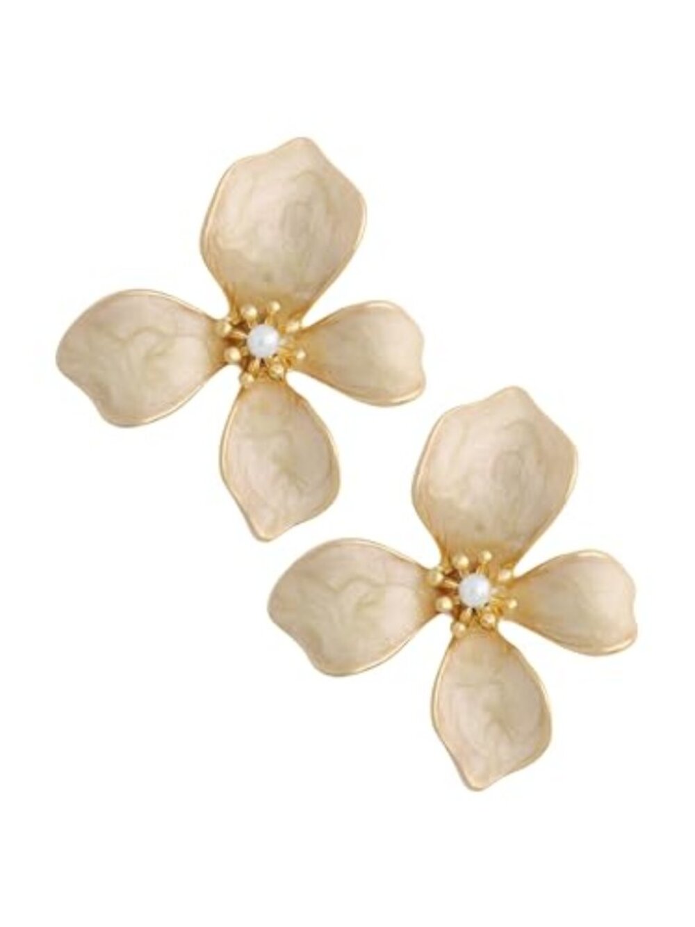 New - Elegant Pastel Flower Stud Earrings for Women, Floral Earrings Jewelry